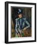 Lady in Blue, 1900-1904-Paul Cézanne-Framed Premium Giclee Print