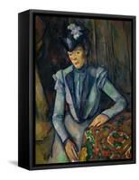 Lady in Blue, 1900-1904-Paul Cézanne-Framed Stretched Canvas