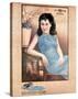 Lady in Blue Dress-null-Stretched Canvas