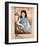 Lady in Blue Dress-null-Framed Art Print