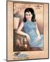 Lady in Blue Dress-null-Mounted Art Print