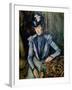 Lady in Blue (Madame Cézann), C1900-Paul Cézanne-Framed Giclee Print