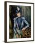 Lady in Blue (Madame Cézann), C1900-Paul Cézanne-Framed Giclee Print