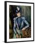 Lady in Blue (Madame Cézann), C1900-Paul Cézanne-Framed Giclee Print