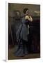 Lady in Blue (Oil on Canvas, 1874)-Jean Baptiste Camille Corot-Framed Giclee Print