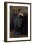 Lady in Blue (Oil on Canvas, 1874)-Jean Baptiste Camille Corot-Framed Giclee Print