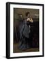 Lady in Blue (Oil on Canvas, 1874)-Jean Baptiste Camille Corot-Framed Giclee Print