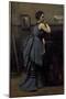 Lady in Blue (Oil on Canvas, 1874)-Jean Baptiste Camille Corot-Mounted Giclee Print