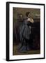 Lady in Blue (Oil on Canvas, 1874)-Jean Baptiste Camille Corot-Framed Giclee Print