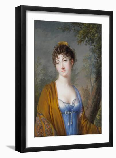 Lady in Blue with Yellow Shawl, C.1800-Genot-Framed Giclee Print