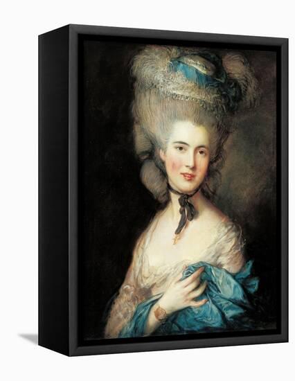 Lady in Blue-Thomas Gainsborough-Framed Stretched Canvas