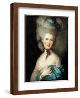 Lady in Blue-Thomas Gainsborough-Framed Art Print