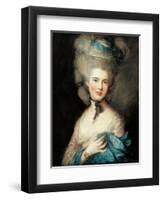 Lady in Blue-Thomas Gainsborough-Framed Art Print