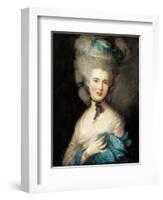 Lady in Blue-Thomas Gainsborough-Framed Art Print