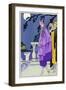 Lady in Dress and Cloak by Molyneux-null-Framed Art Print