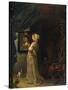 Lady in Front of Mirror-Frans Van Mieris-Stretched Canvas