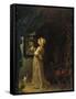 Lady in Front of Mirror-Frans Van Mieris-Framed Stretched Canvas