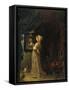 Lady in Front of Mirror-Frans Van Mieris-Framed Stretched Canvas
