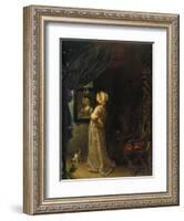 Lady in Front of Mirror-Frans Van Mieris-Framed Giclee Print