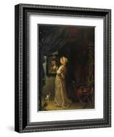 Lady in Front of Mirror-Frans Van Mieris-Framed Giclee Print