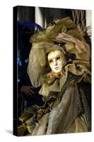 Lady in Gold, Venice Carnival, Venice, Veneto, Italy, Europe-James Emmerson-Stretched Canvas
