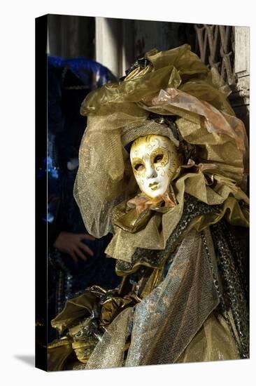 Lady in Gold, Venice Carnival, Venice, Veneto, Italy, Europe-James Emmerson-Stretched Canvas