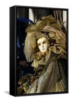 Lady in Gold, Venice Carnival, Venice, Veneto, Italy, Europe-James Emmerson-Framed Stretched Canvas