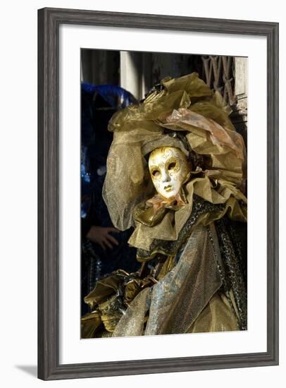 Lady in Gold, Venice Carnival, Venice, Veneto, Italy, Europe-James Emmerson-Framed Photographic Print