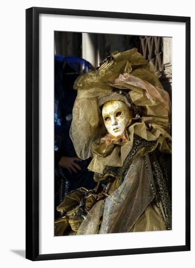 Lady in Gold, Venice Carnival, Venice, Veneto, Italy, Europe-James Emmerson-Framed Photographic Print