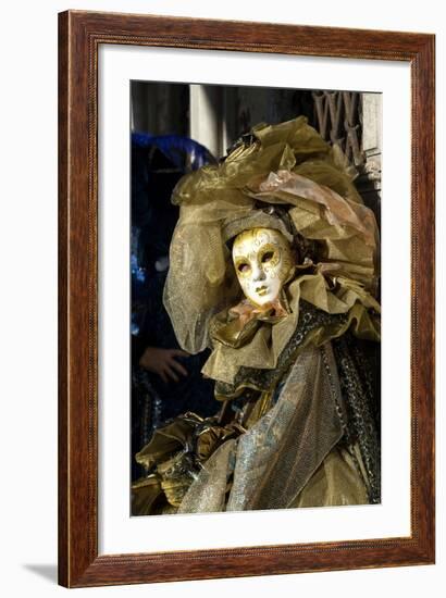 Lady in Gold, Venice Carnival, Venice, Veneto, Italy, Europe-James Emmerson-Framed Photographic Print