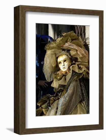 Lady in Gold, Venice Carnival, Venice, Veneto, Italy, Europe-James Emmerson-Framed Photographic Print