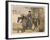 Lady in Her Riding Habit is Helped to Dismount by a Gentleman-Edmond Morin-Framed Art Print