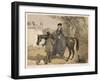 Lady in Her Riding Habit is Helped to Dismount by a Gentleman-Edmond Morin-Framed Art Print