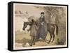 Lady in Her Riding Habit is Helped to Dismount by a Gentleman-Edmond Morin-Framed Stretched Canvas