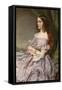 Lady in Lilac-Charles Wynne Nicholls-Framed Stretched Canvas
