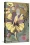 Lady in Pansy Dress-null-Stretched Canvas