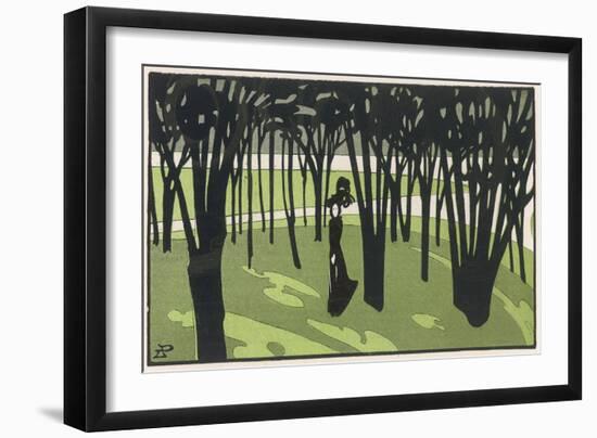 Lady in Park, Cocorico-Louis Popineau-Framed Art Print