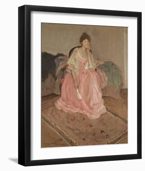 Lady in Pink, 1902-Frederick Carl Frieseke-Framed Premium Giclee Print