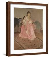 Lady in Pink, 1902-Frederick Carl Frieseke-Framed Premium Giclee Print