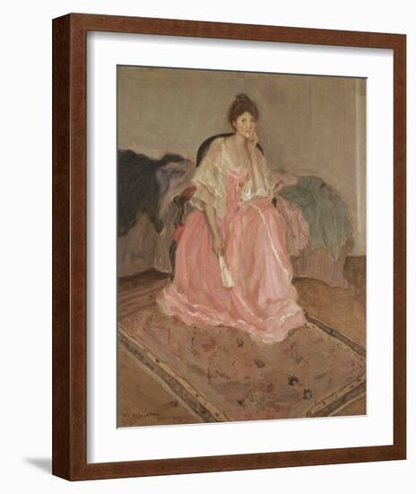 Lady in Pink, 1902-Frederick Carl Frieseke-Framed Premium Giclee Print