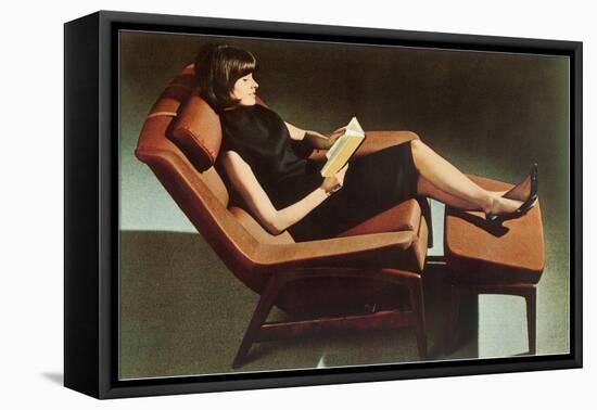 Lady in Reclining Chair-null-Framed Stretched Canvas