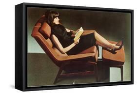 Lady in Reclining Chair-null-Framed Stretched Canvas