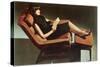 Lady in Reclining Chair-null-Stretched Canvas