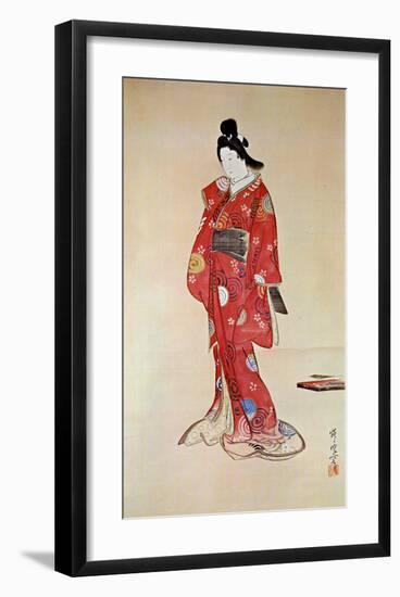 Lady In Red-Kyosai-Framed Art Print