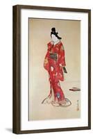 Lady In Red-Kyosai-Framed Art Print