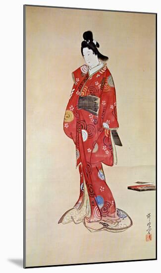 Lady In Red-Kyosai-Mounted Art Print