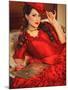 Lady in Red-Winter Wolf Studios-Mounted Photographic Print