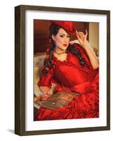 Lady in Red-Winter Wolf Studios-Framed Photographic Print