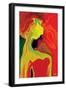 Lady in Red-Rabi Khan-Framed Art Print