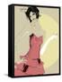 Lady in Red-Ashley David-Framed Stretched Canvas